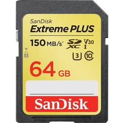 SanDisk EXTREME PLUS SDSDXW6-064G-GNCIN Memory Card SDXC 64 GB Classe 3 60 MB/s