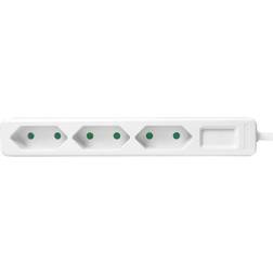 LogiLink Multiprise LPS229 x3 blanc fiche avec contour