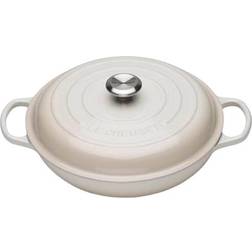 Le Creuset Meringue Signature Cast Iron Round med låg 30cm