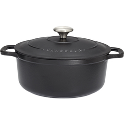 Chasseur Cocotte Sublime Fonte Rond 6,1 L 28 cm Noir avec couvercle 6.3 L 28 cm