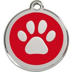 Red Dingo Enamel Paw Print Medium