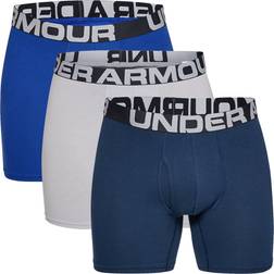 Under Armour Charged Cotton 6" Boxerjock 3-pack - Royal/Academy/Mod Gray Medium Heather