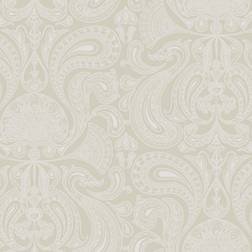 Cole & Son Malabar Designtapete von and Beige/ Silber gris/argent