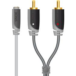 Sinox 2RCA-3.5mm M-F 1m