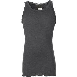 Rosemunde Girl's Lace Top - Dark Grey Melange (59159-009)