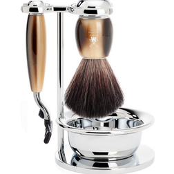 Mühle Vivo Mach3 Shaving Set Horn Brown