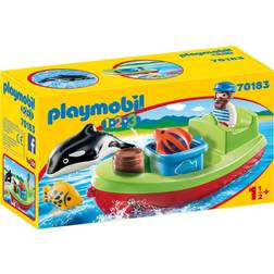 Playmobil 1.2.3 70183 Bateau et pêcheur