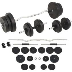 vidaXL Barbell and Dumbbells Set 60kg