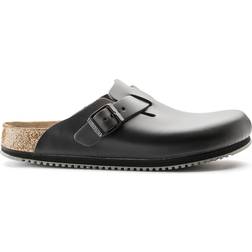 Birkenstock Boston Super Grip Natural Leather - Black