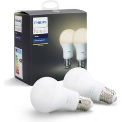 Philips Hue White LED Lamp 9W E27 2-pack