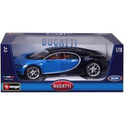 BBurago Voiture Bugatti Chiron 1:18 Bleu