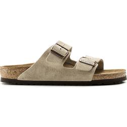 Birkenstock Arizona Soft Footbed Suede Sandals - Beige Talla