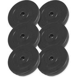 Gorilla Sports Voordeelbundel 30 kg (6 x 5 kg) Halterschijven Kunststof 30/31 mm