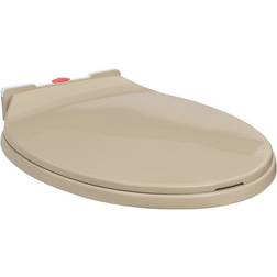 vidaXL WC-Istuin Pehmeästi Sulkeutuva Pikakiinnitys Beige Soikea