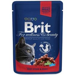 Brit Premium Cat Pouches with Beef Stew & Peas