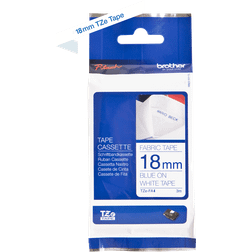 Brother P-Touch Fabric Tape Blue on White