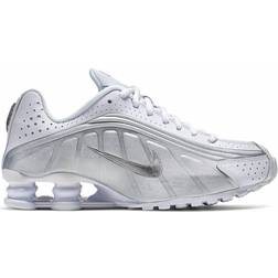 NIKE Shox R4 GS - White/Metallic Silver/Bright Crimson/Metallic Silver