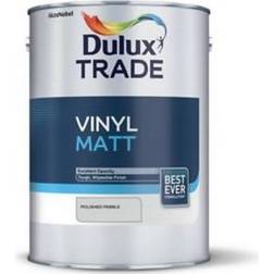 Dulux Trade Vinyl Matt Ceiling Paint, Wall Paint Polished Pebble 5L