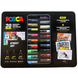 Uni Posca Street Art Metal Box 20-pack