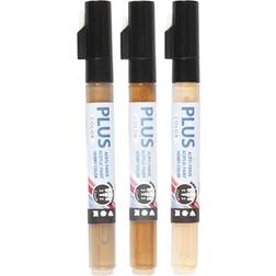 Plus Color Acrylic Paint Beige Shades Markers 1.2mm 3-pack
