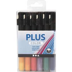 Plus Color Acrylic Paint Mixed Colors 1.2mm 18-pack