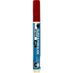 Creotime Glass & Porcelain Pens Opaque Dark Red 2-4mm