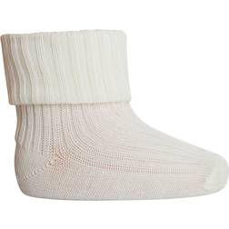 mp Denmark Ankle Wool Rib Turn Down - Snow White (589-432)