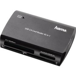 Hama Lecteur de carte Externe USB 2.0 5 pour Carte Xd, Compact Flash, MicroSD, MS, MS Duo, MS Pro, MS Pro Duo, SD