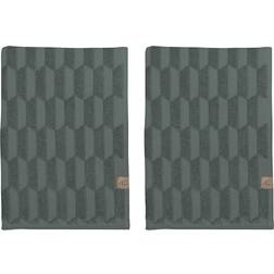 Mette Ditmer Geo 2-pack Gæstehåndklæde Grøn (55x35cm)