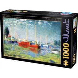 Dtoys Red Boats At Argenteuil 1000 Pieces