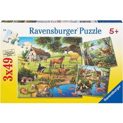 Ravensburger Forest Zoo & Pets Puzzle 3x49 Pieces