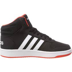 Adidas Kid's Hoops 2.0 Mid - Core Black/Cloud White/Hi-Res Red