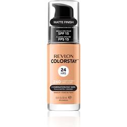 Revlon Cosmetics ColorStay fond de teint matifiant longue tenue pour peaux grasses et mixtes teinte 260 Light Honey 30 ml