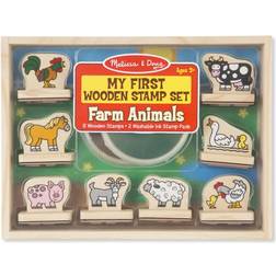 Melissa & Doug My First Wooden Stamp Farm Animals Set