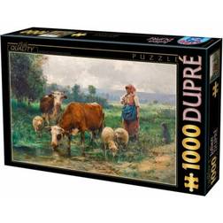 Dtoys Julien Dupre Shepherdess with Animals 1000 Pieces