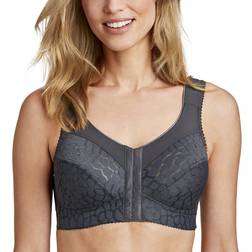 Miss Mary Lovely Jacquard Front Closure Bra - Dark Grey