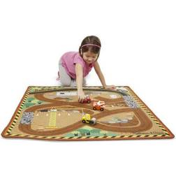 Melissa & Doug Round the Construction Zone Work Site Rug & Vehicle Set