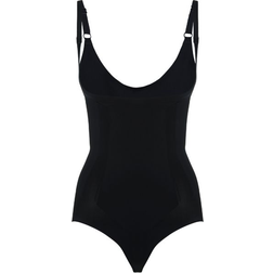 Spanx OnCore Open-Bust Panty Bodysuit - Very Black