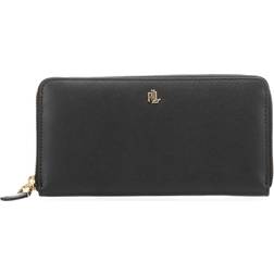 Lauren Ralph Lauren Leather Zip-Around Wallet - Black