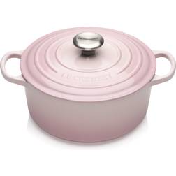 Le Creuset Shell Pink Signature Cast Iron Round med låg 20cm