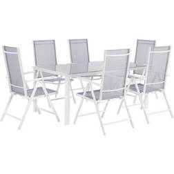 Beliani Catania Ensemble repas de patio, 1 Table incluse 6 Chaises