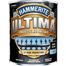 Hammerite Ultima Metal Paint Black 0.75L