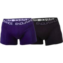 Endurance Brighton Bamboo Boxer Shorts 2-pack - Black/Blue