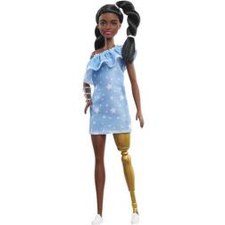 Barbie Fashionistas Doll 146 with 2 Twisted Braids & Star Print Dress