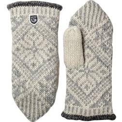 Hestra Nordic Wool Mitt - Grey/Offwhite