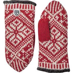 Hestra Nordic Wool Mitt - Red/Off White