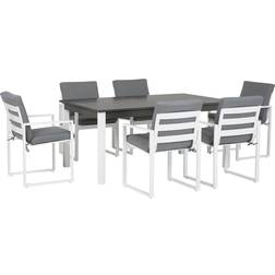 Beliani Pancole Juego de comedor de patio, 1 Mesa incl. 6 Sillas