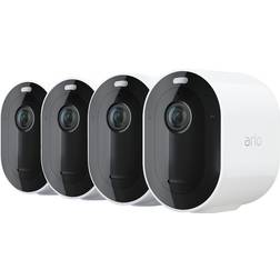 Arlo Pro3 VMS4440P, sistema di videosorveglianza Wifi (bianco) con 4 telecamere 2K HDR, audio 2 vie, visione notturna a colori, faro e sirena integrati, visione 160°, interno / esterno