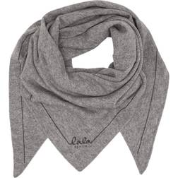 Lala Berlin Triangle Solid Logo Scarf M - City Middlegrey Melange