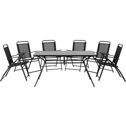 Beliani Livo M Patio Dining Set, 1 Table incl. 6 Chairs